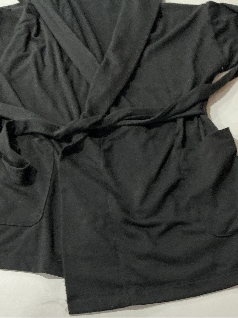 Jones New York Black Hooded Wrap Cardigan - Picture 9 of 14